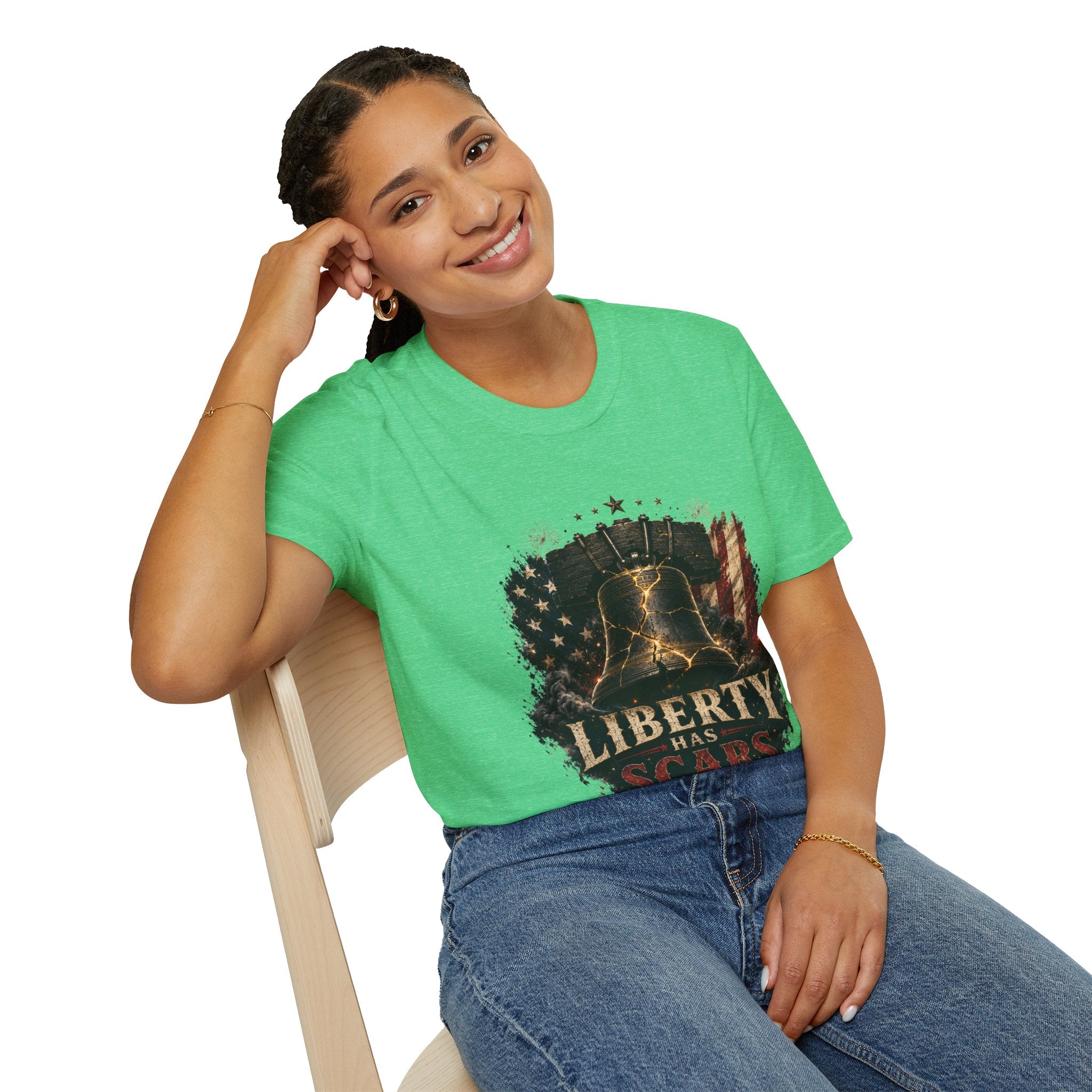 Liberty Has Scars T-Shirt — Vintage Liberty Bell Patriotic Tee