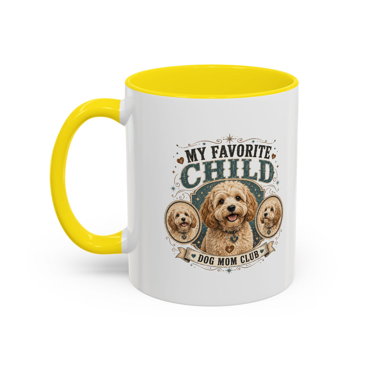 Milo Bailey Dog Dad Mom Dog Mom Coffee Mug — “My Favorite Child” Doodle Dog Portrait Accent Mug