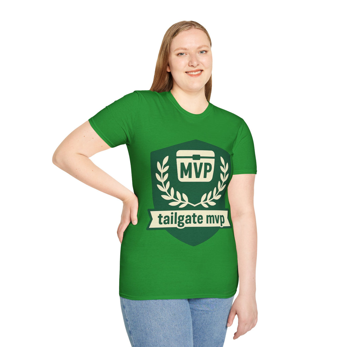 MVP Tailgate T-Shirt — Vintage Green MVP Badge Tee - Trending Now - August 2026