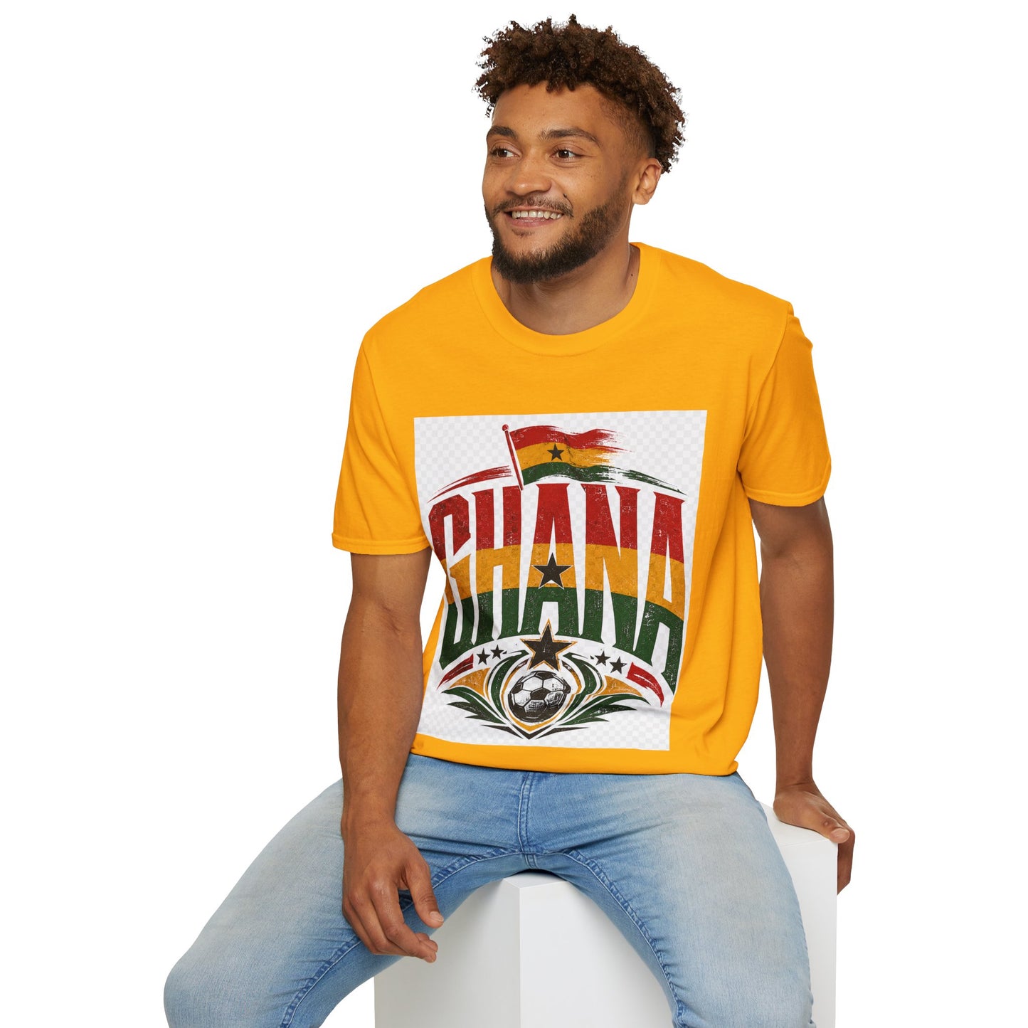 Ghana Flag Soccer T-Shirt — Retro Ghana Pride Football Tee