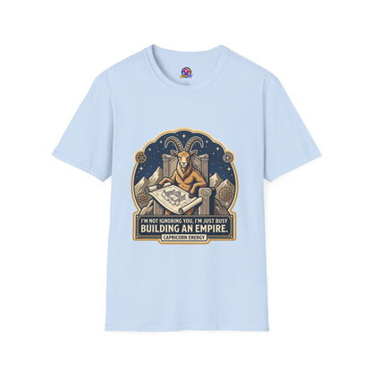 Capricorn Zodiac T-Shirt — "Building an Empire" Goat Horoscope Tee