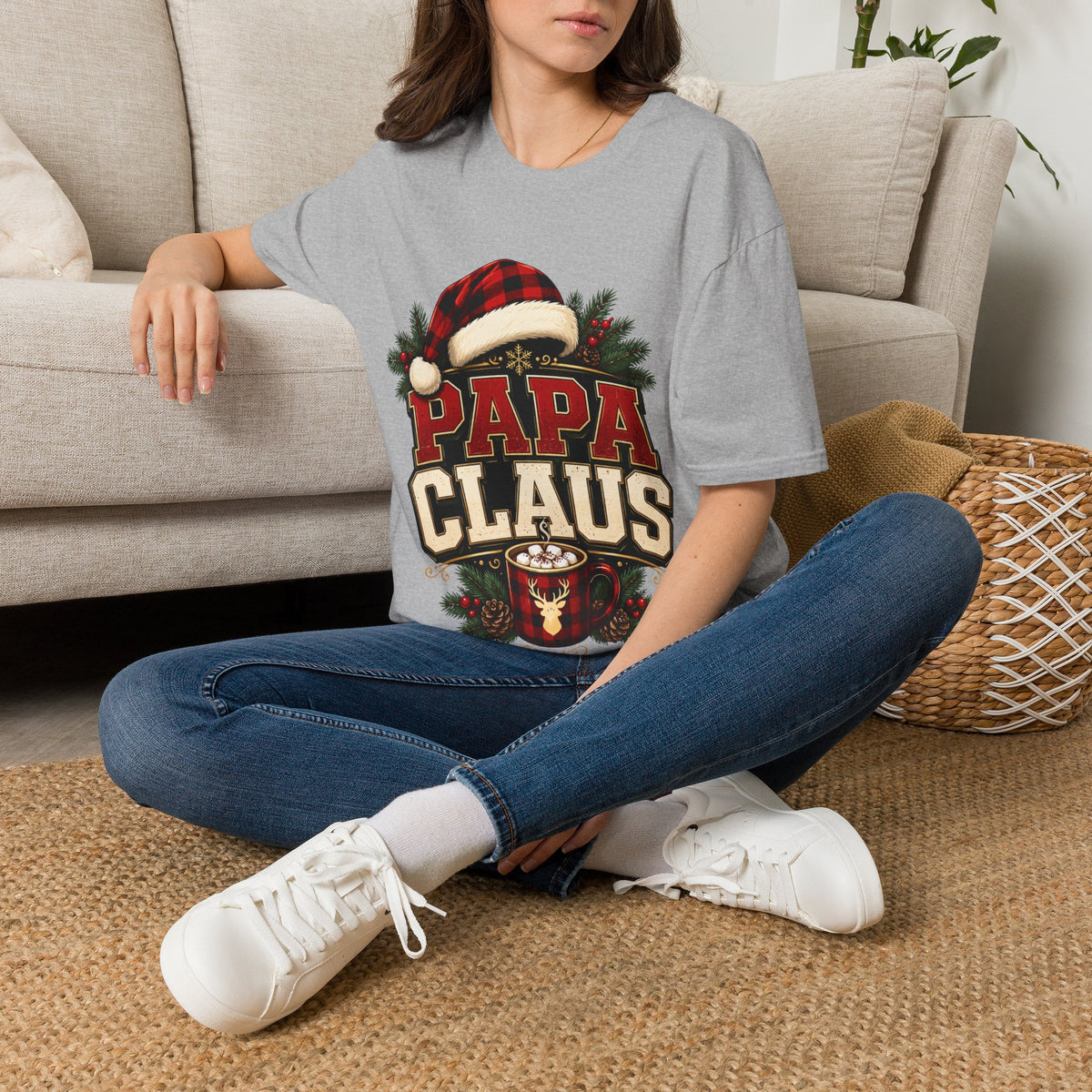Papa Claus T-Shirt — Festive Holiday Dad Christmas Tee