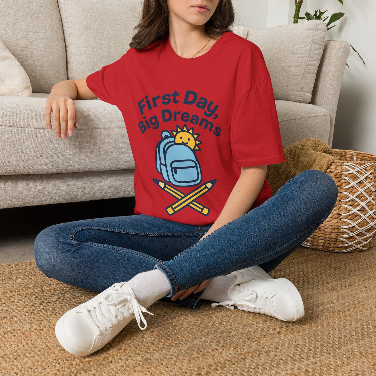 First Day Big Dreams T-Shirt — Cute Backpack & Pencil Back-to-School Tee - Trending Now - August 2026