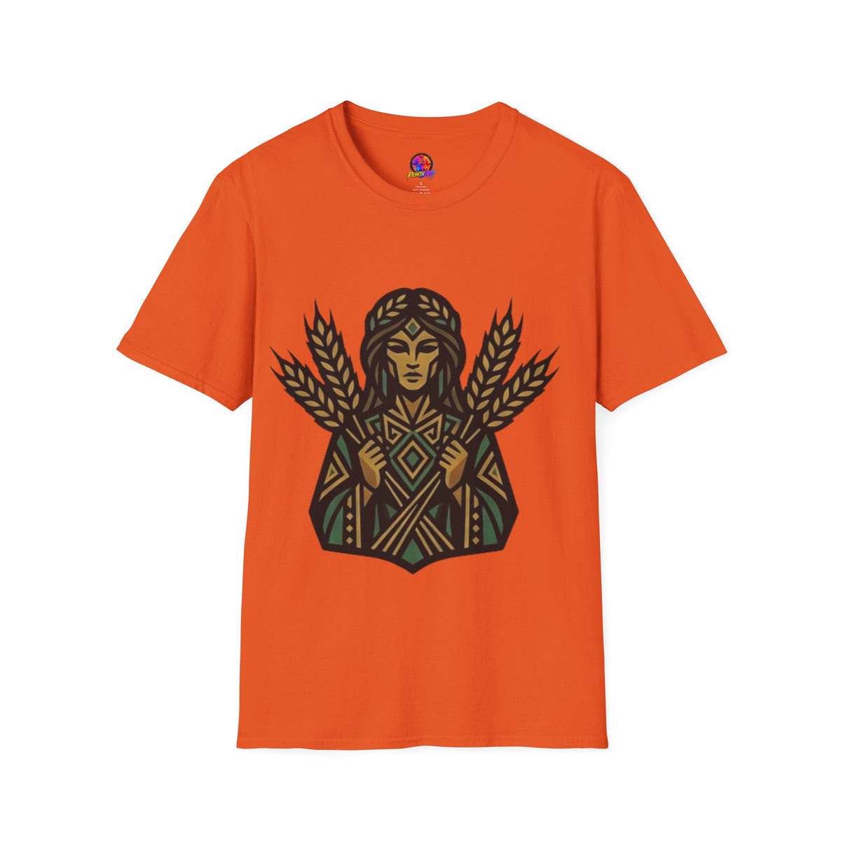 Virgo Zodiac Harvest Goddess T-Shirt — Wheat Maiden Graphic Tee