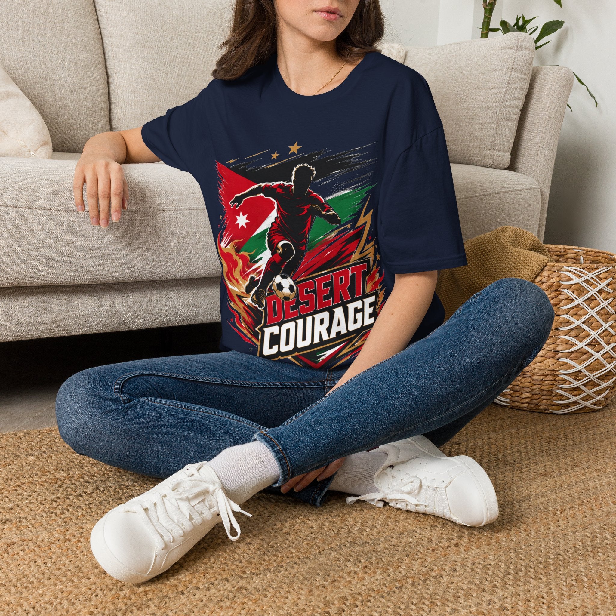 Jordan Soccer T‑Shirt — Desert Courage Flag Design
