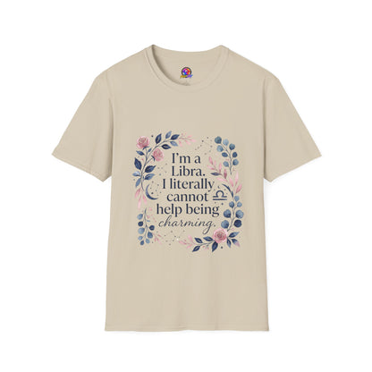 Libra Floral Zodiac T-Shirt — "I'm a Libra, I Literally Cannot Help Being Charming"