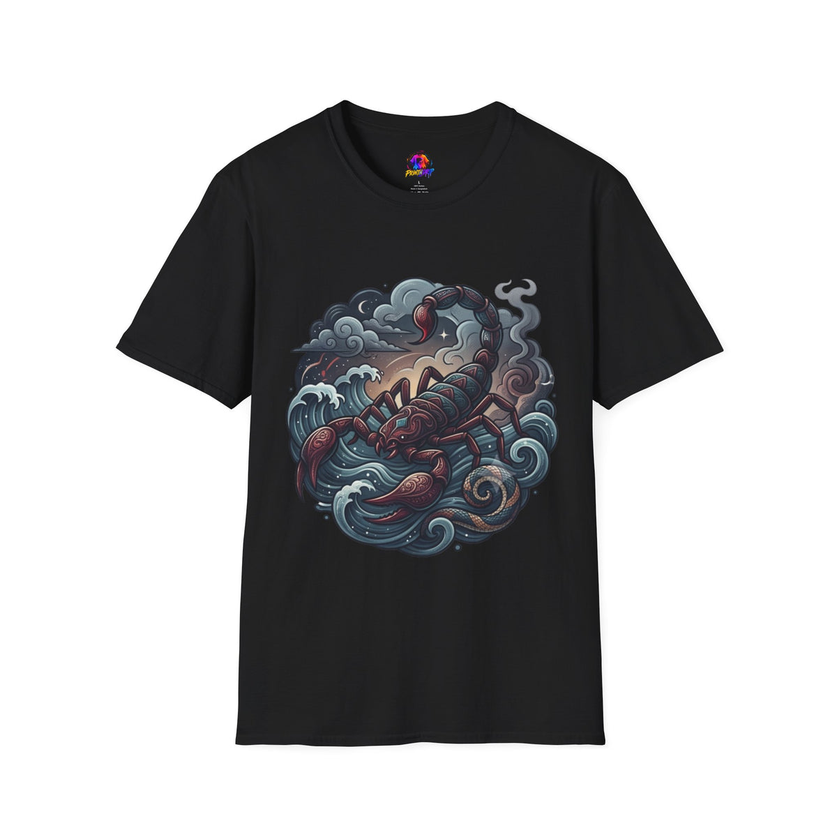 Scorpion Wave T-Shirt — Nautical Tattoo-Inspired Sea Scorpion Design
