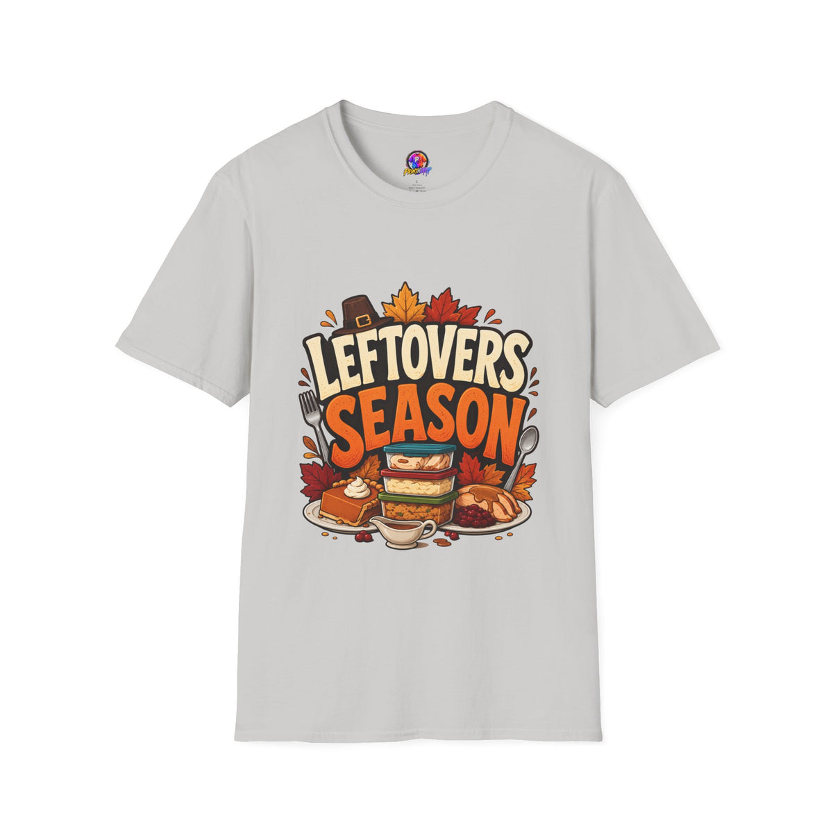 Thanksgiving T-Shirt Leftovers Season T-Shirt — Funny Thanksgiving Turkey & Pie Graphic Tee
