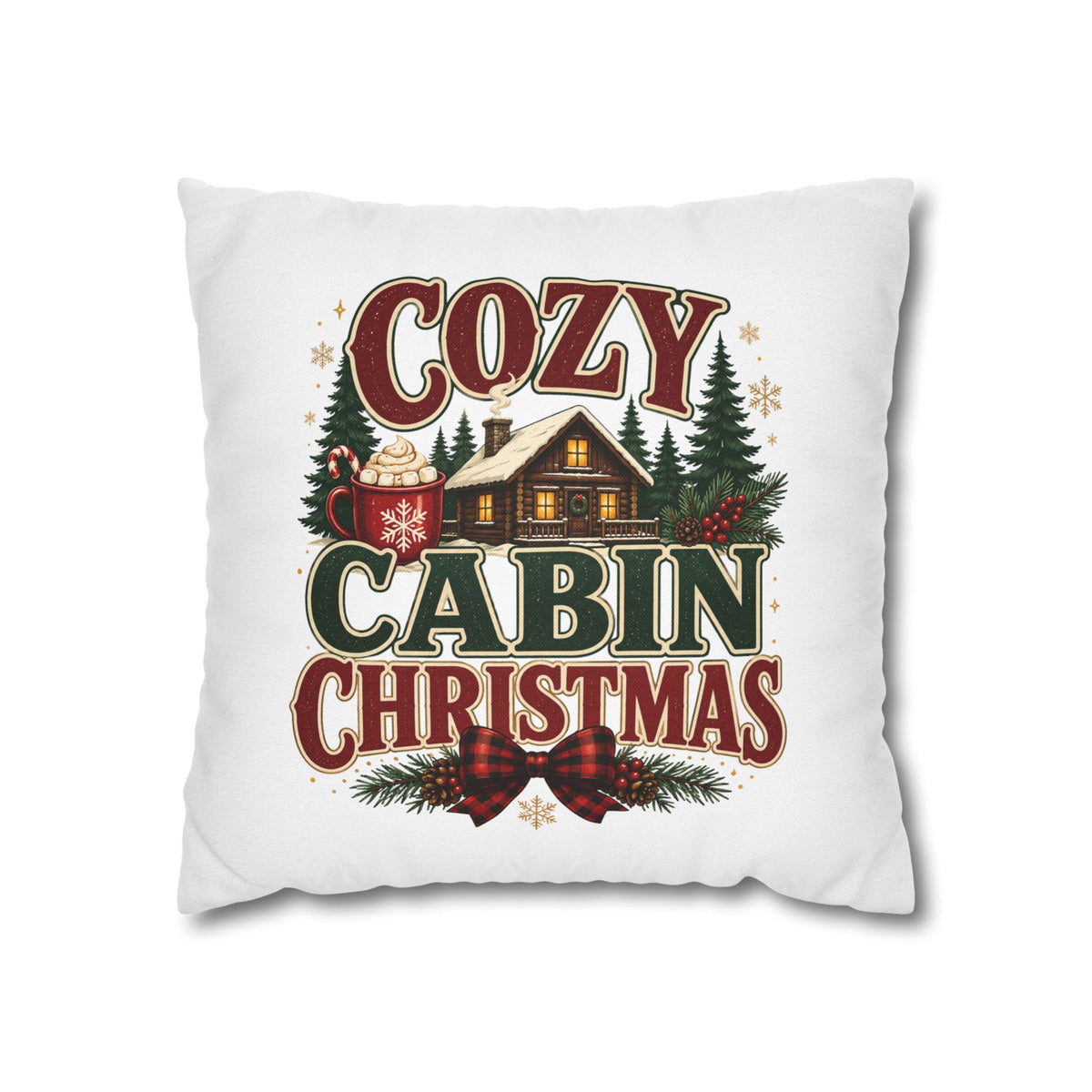 Christmas Cozy Cabin Christmas PillowcasePillowcase