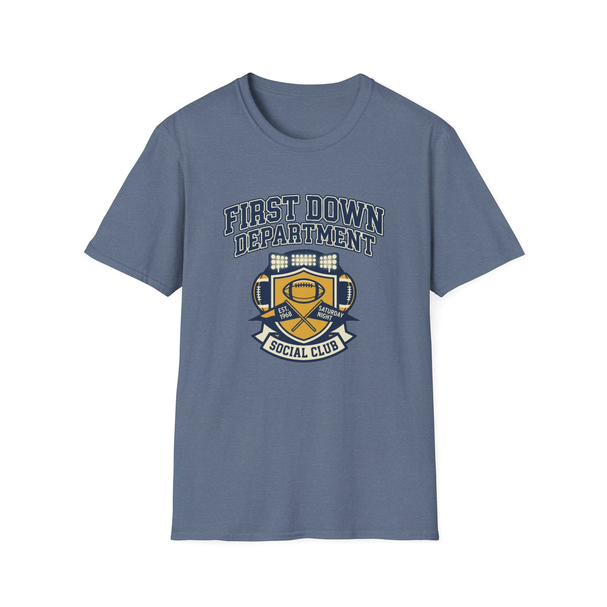 First Down Department Football Crewneck T-Shirt - Trending Now - August 2026