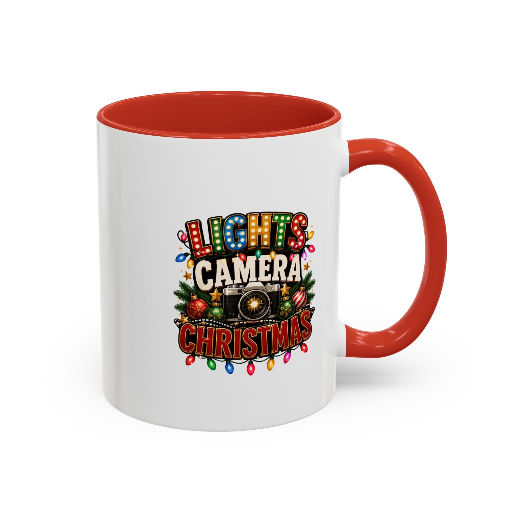 Accent Coffee Mug Lights Camera Christmas