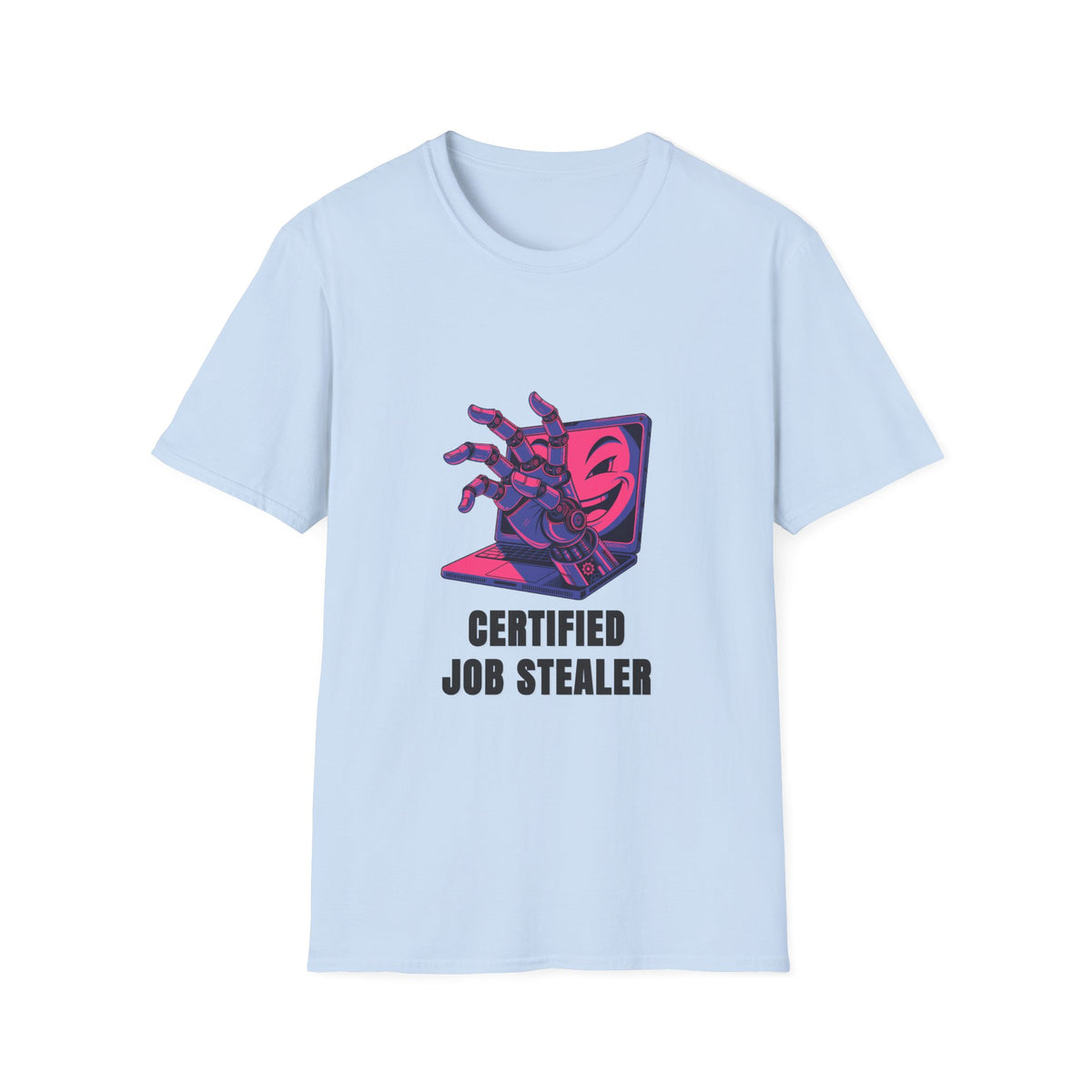 Certified Job Stealer T-Shirt — Retro Cyber Hand Graphic Tee - Trending Now - August 2026