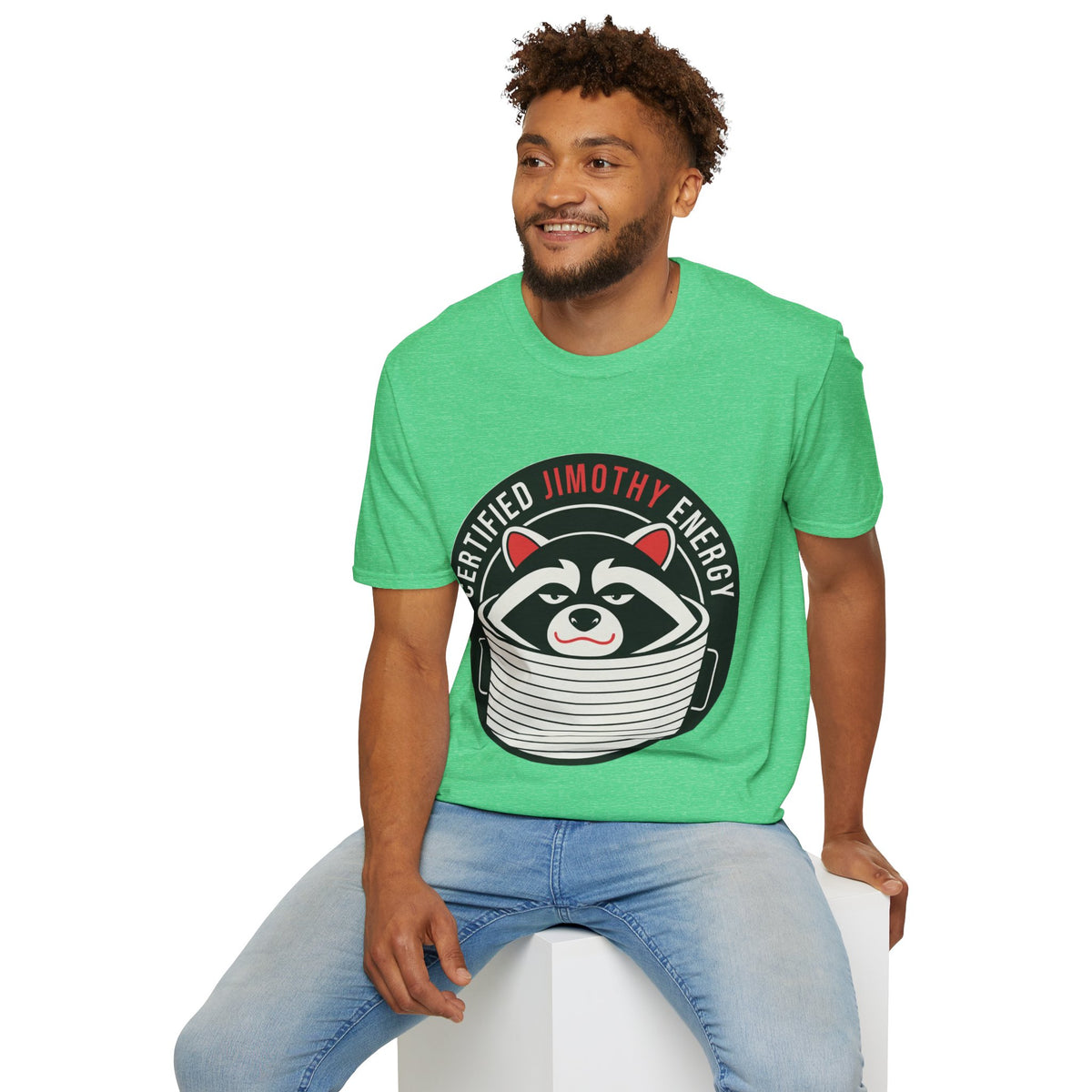 Jimothy Energy T-Shirt — Certified Raccoon Graphic Tee - Trending Now - August 2026
