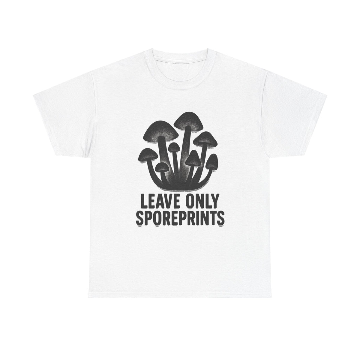 Mushroom Tee — "Leave Only Sporeprints" Eco Nature Graphic Shirt - Trending Now - August 2026