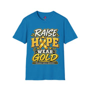 Raise Hope Wear Gold T-Shirt — Childhood Cancer Awareness