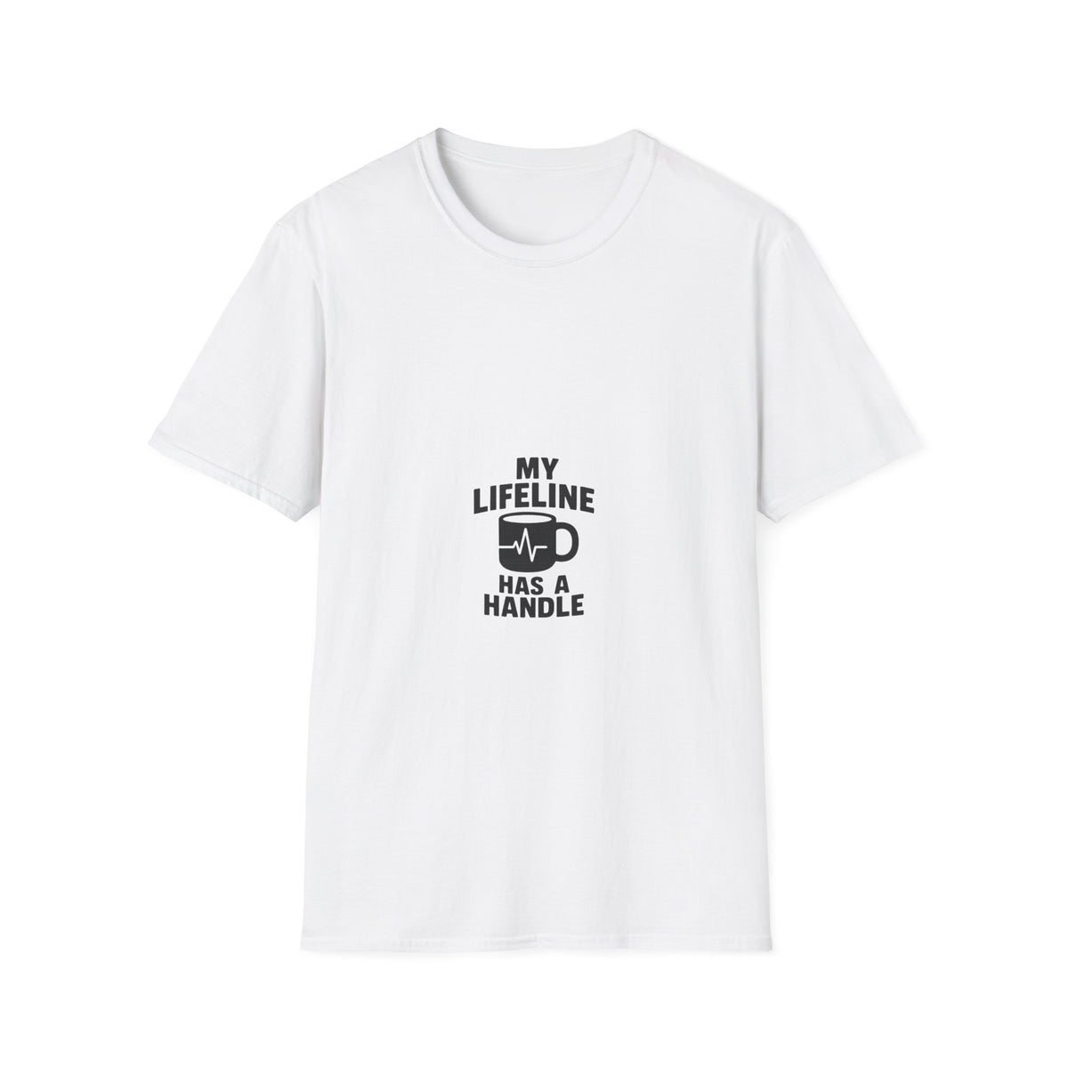 My Lifeline Has A Handle Coffee Graphic Tee, Funny Caffeine Heartbeat T-Shirt - Trending Now - September 2026
