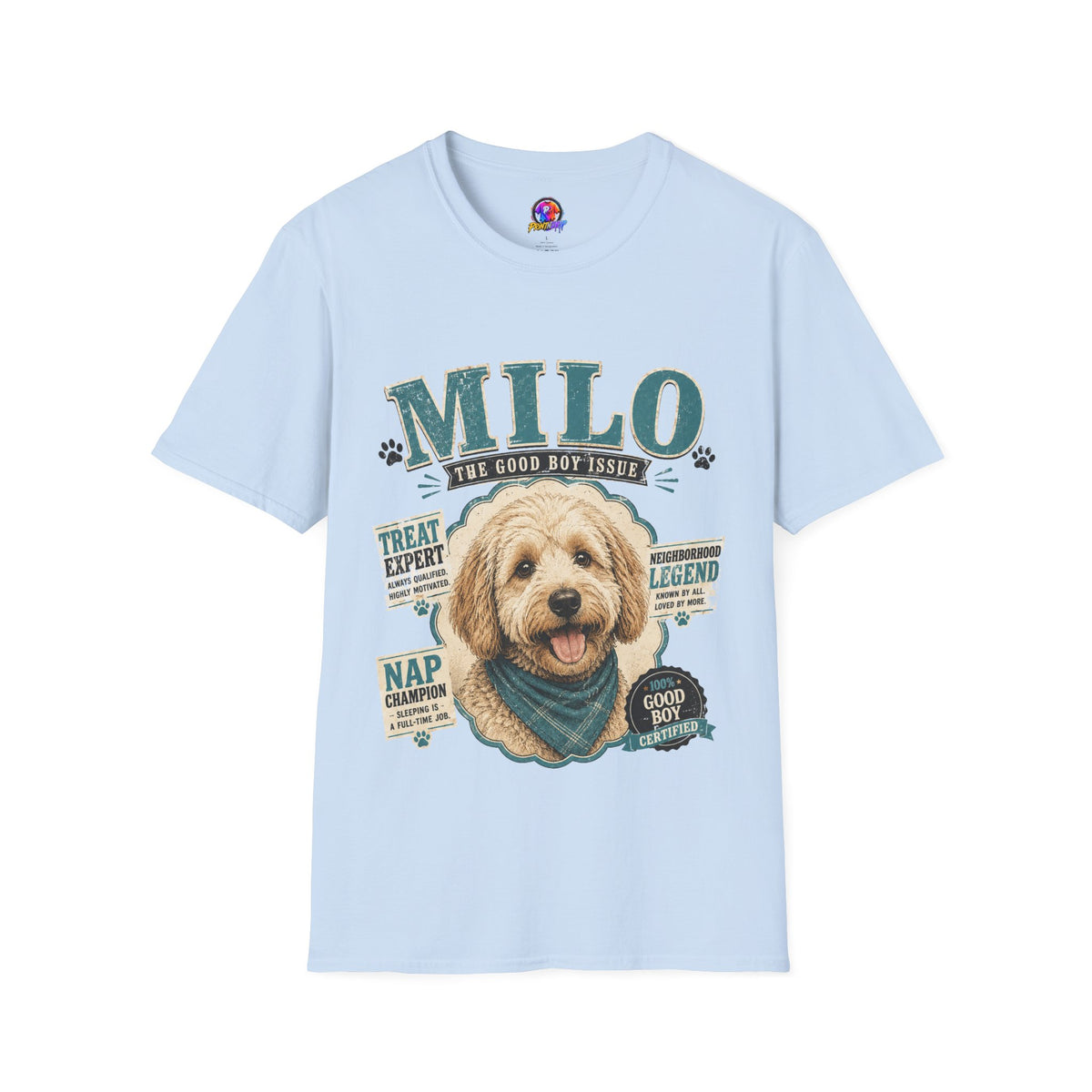 Milo "The Good Boy Issue" Dog Portrait T-Shirt