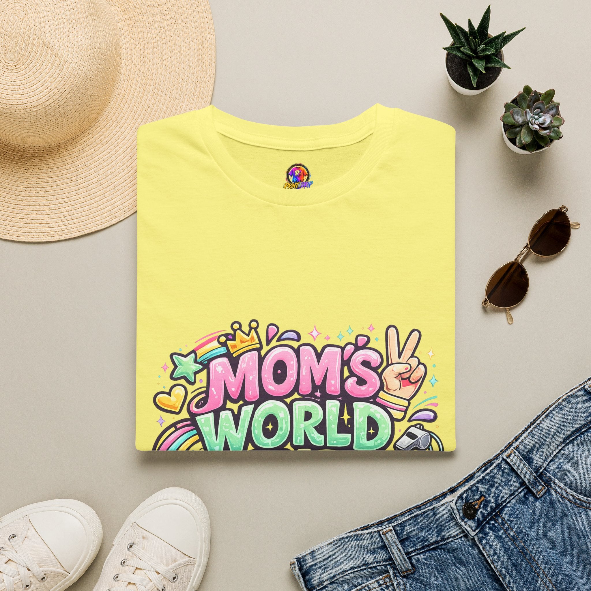 Girls Kids Mom's World Cup Era T‑Shirt — Playful Soccer Mom Tee