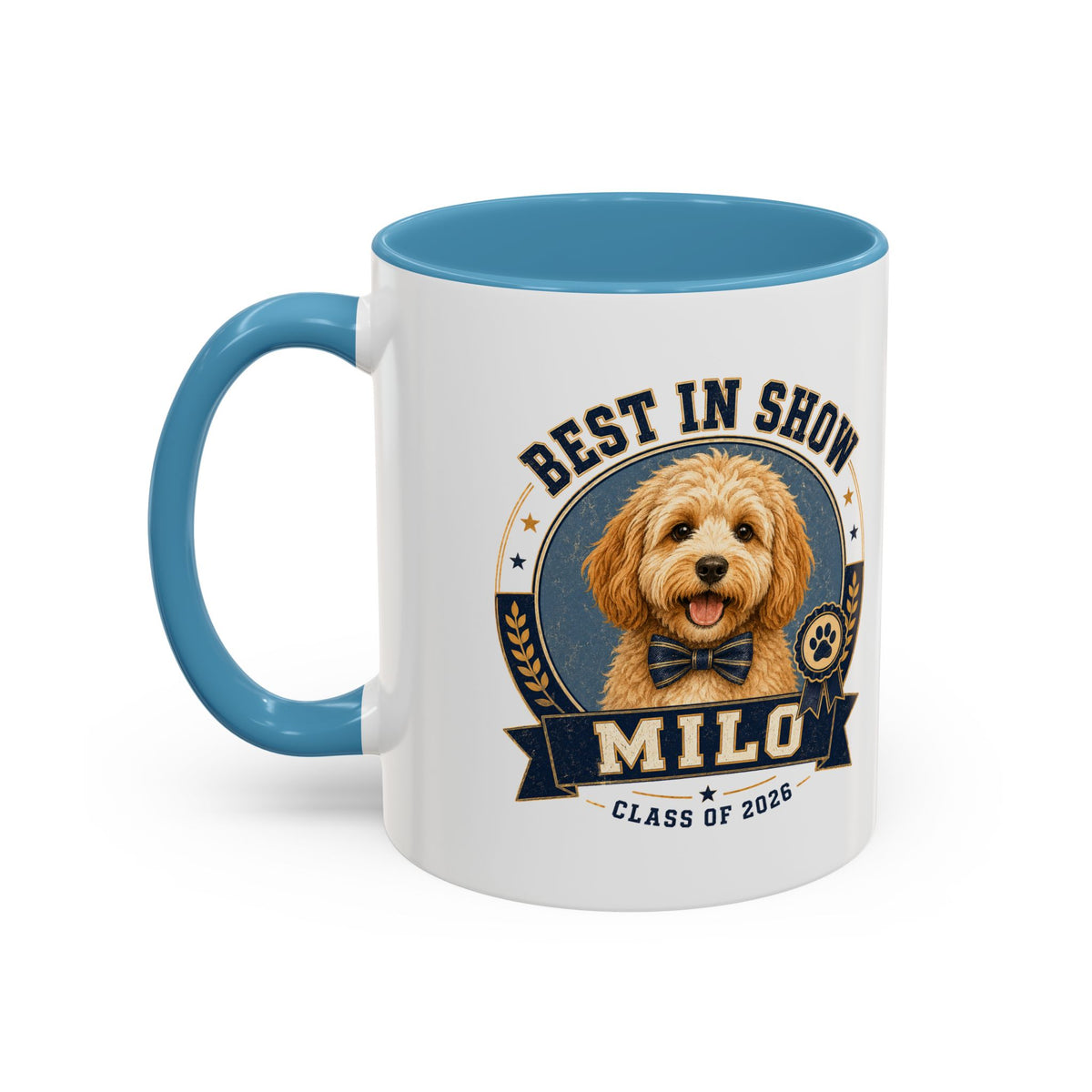 Milo Bailey Dog Dad Mom Best in Show Milo Coffee Mug — Personalized Dog Lover Gift (Class of 2026)