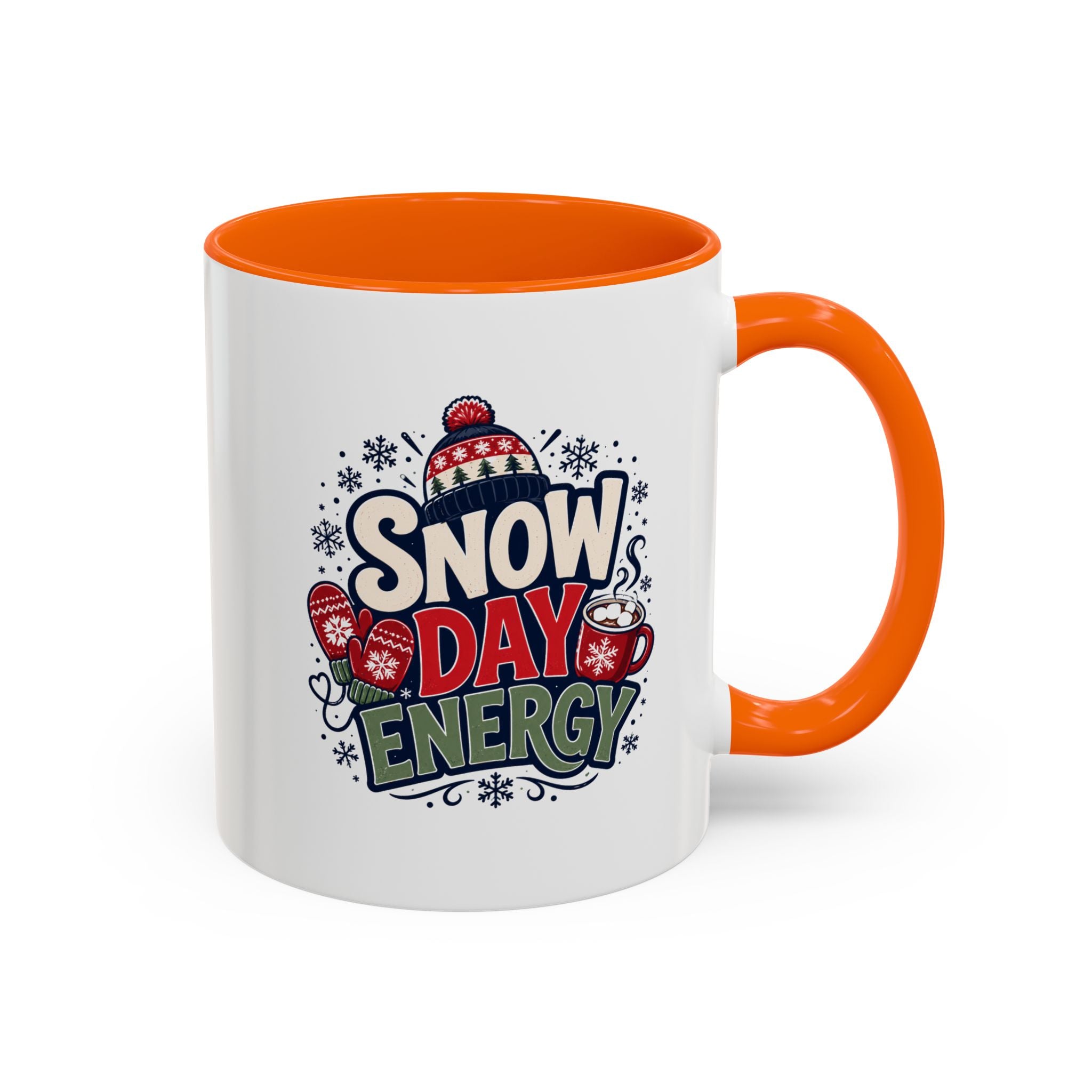 Snow Day Energy Coffee Mug — Winter Hot Cocoa Holiday Drinkware