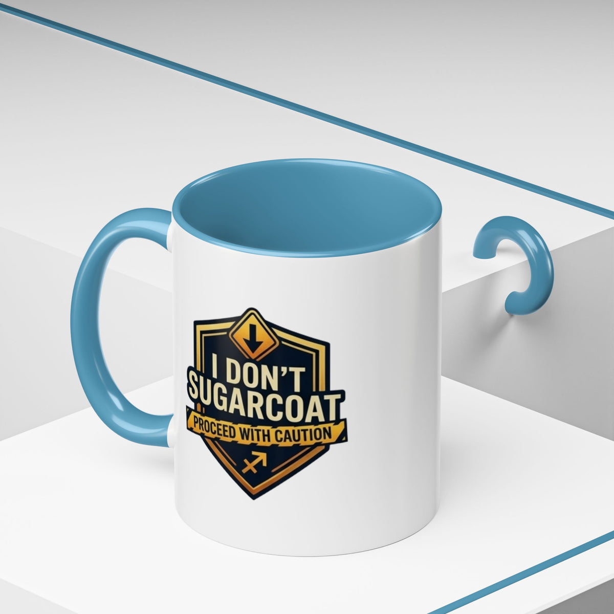 Sagittarius I Don't Sugarcoat Coffee Mug — Bold 'Proceed With Caution' Accent Mug