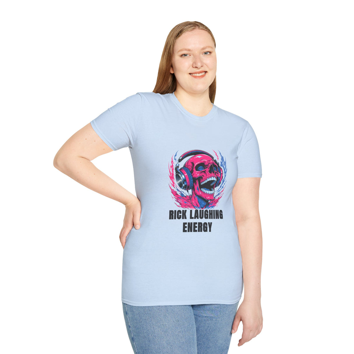 Skull Headphones T-Shirt — "Rich Laughing Energy" Graphic Tee - Trending Now - August 2026