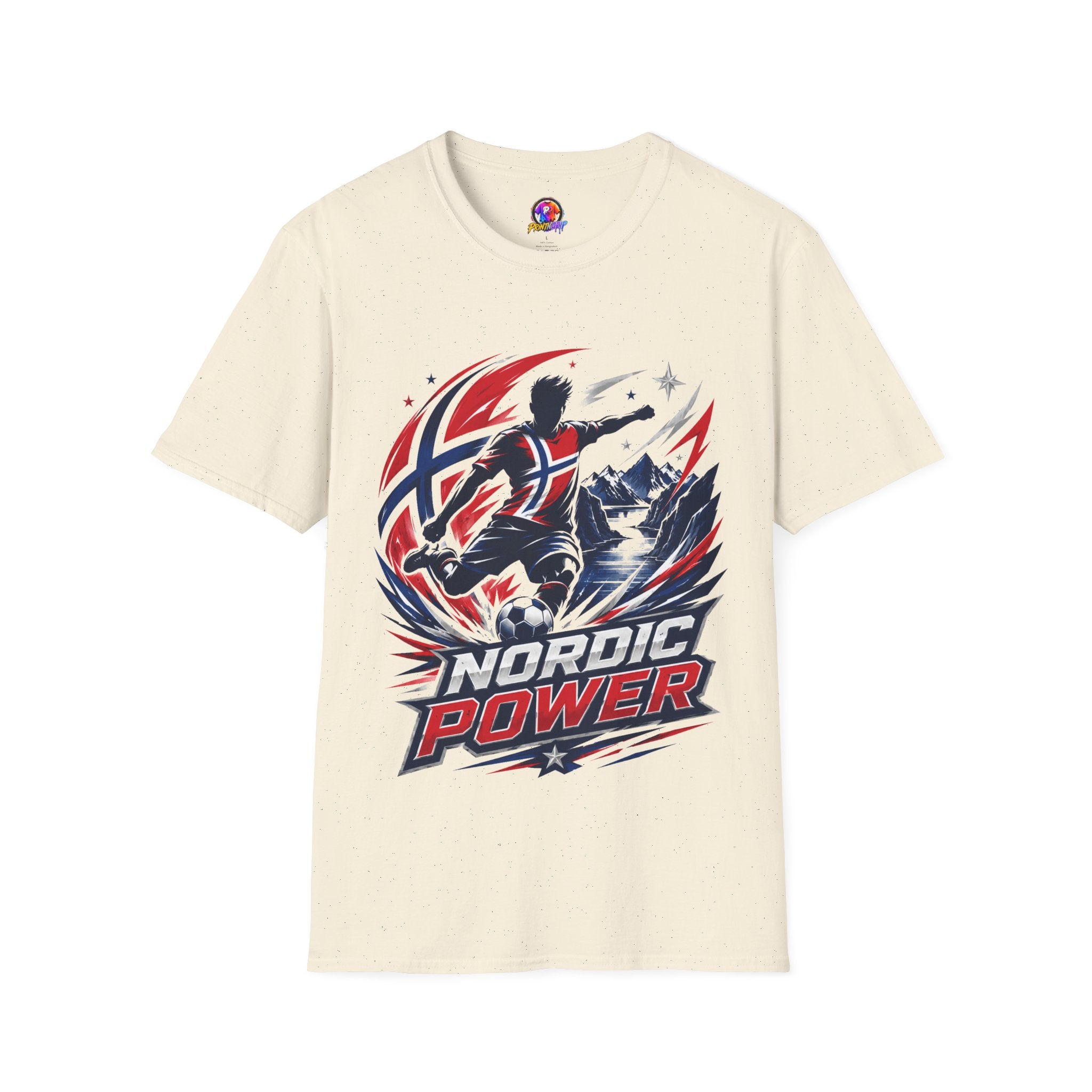 Norway Nordic Power T-Shirt — Viking Flag Silhouette Graphic Tee