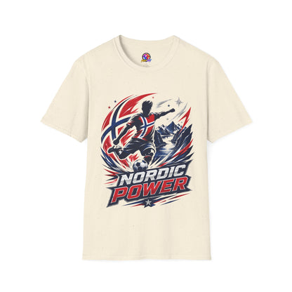 Norway Nordic Power T-Shirt — Viking Flag Silhouette Graphic Tee