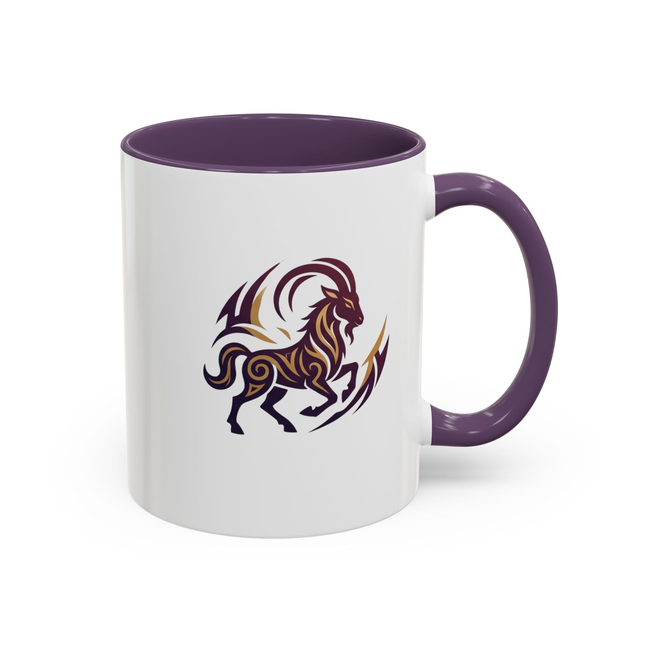 Capricorn Tribal Goat Accent Coffee Mug — Zodiac Horoscope Gift