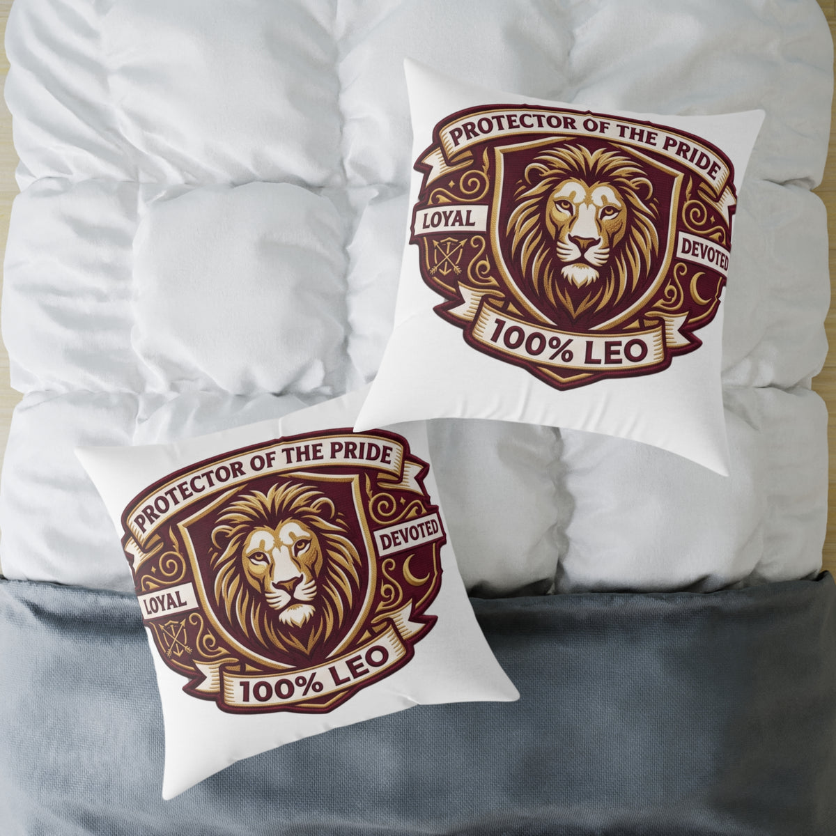 Leo Zodiac Protector Of The Pride Square Poly Canvas Pillow