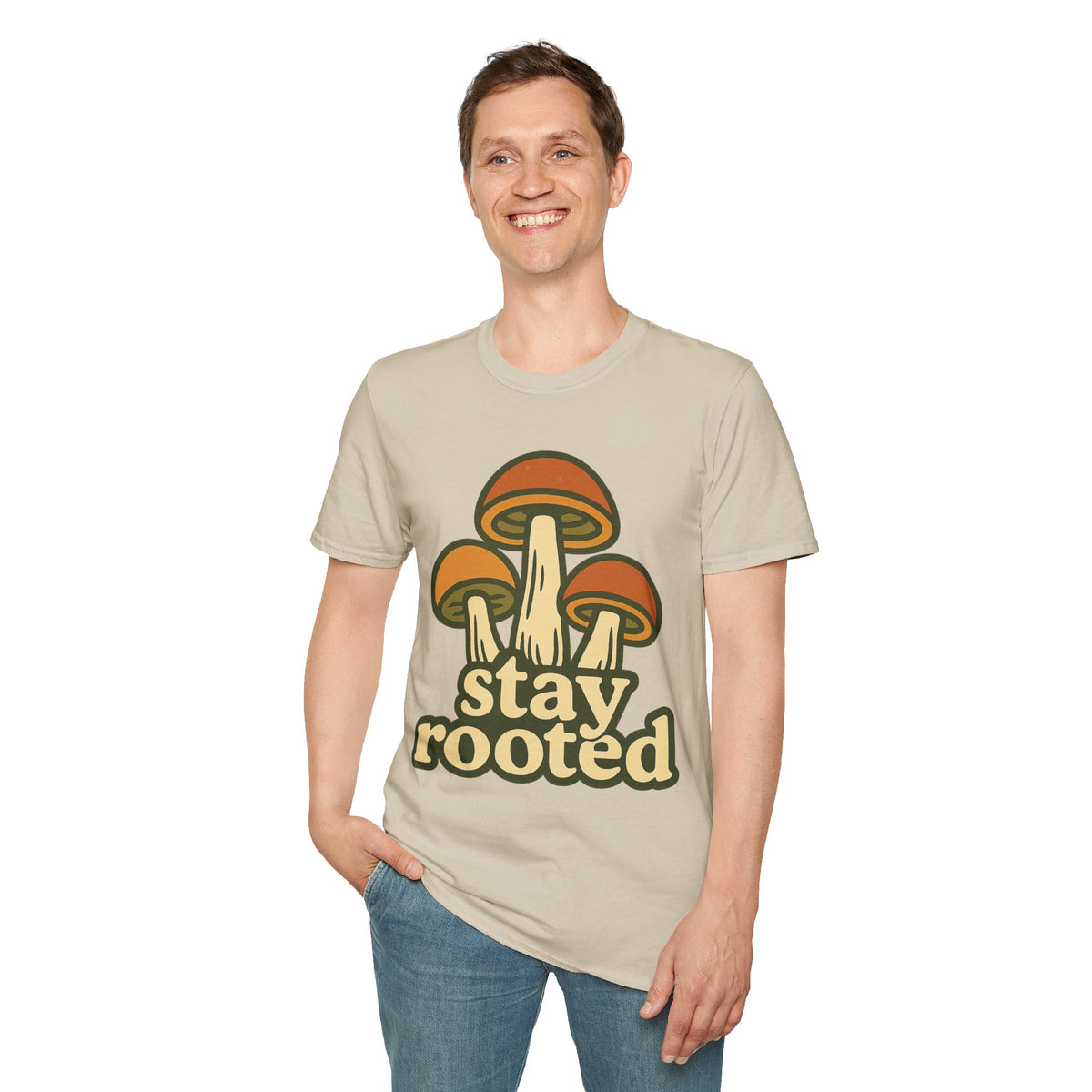 Mushroom "Stay Rooted" T-Shirt - Trending Now - September 2026