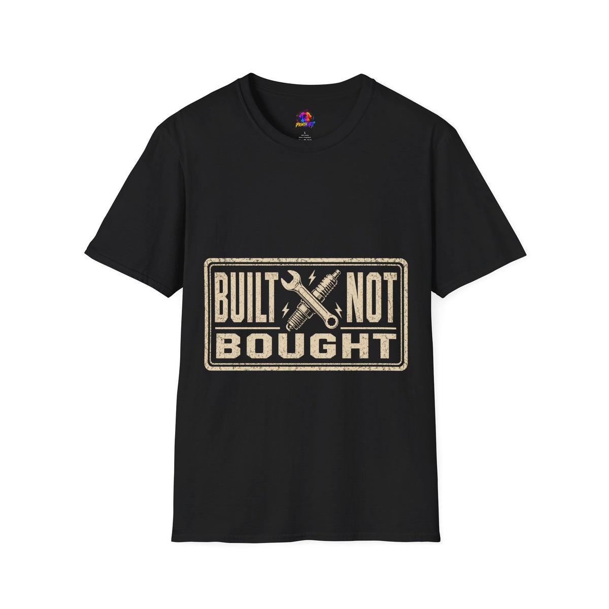 Built Not Bought T-Shirt — Vintage Mechanic Workwear Tee