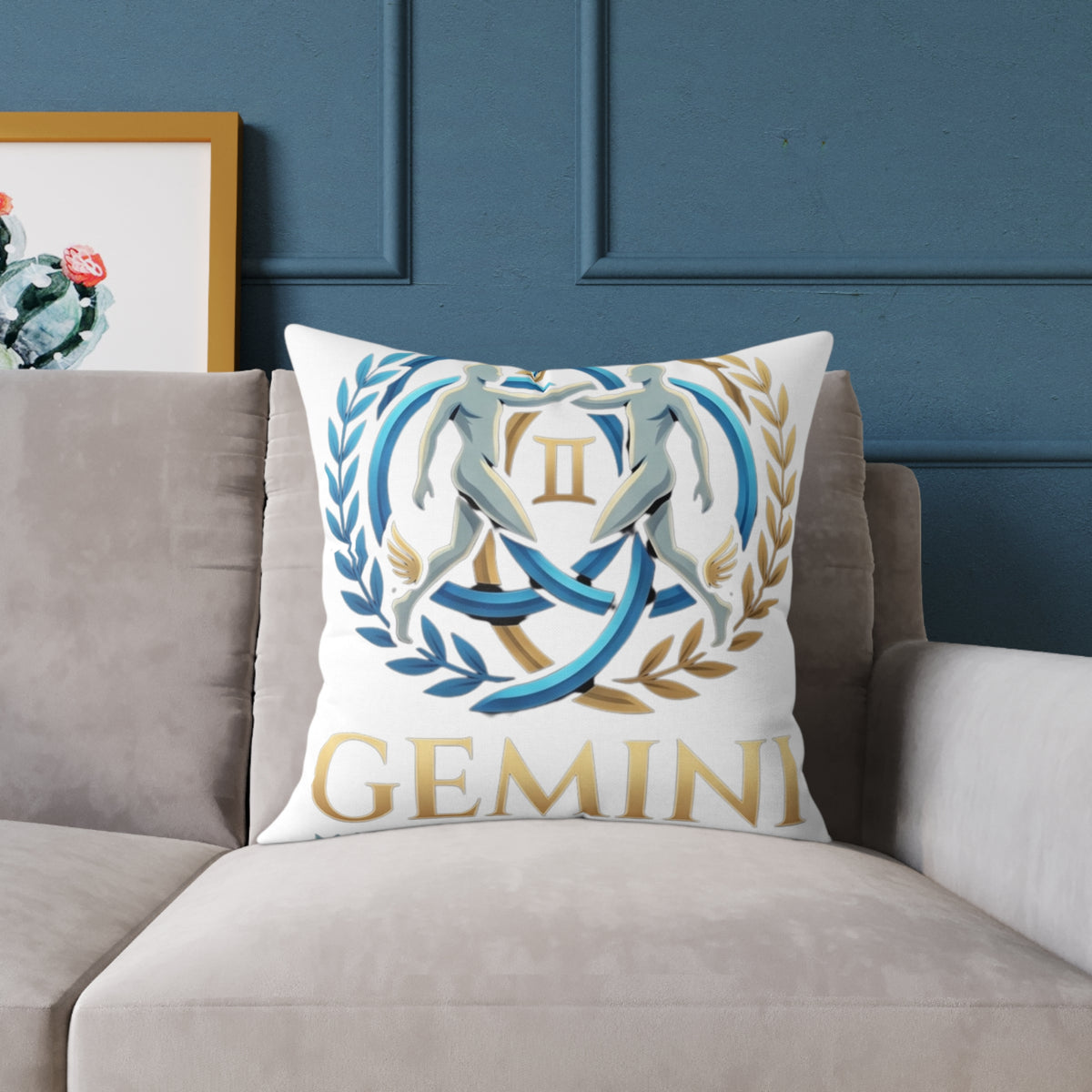 Gemini Zodiac Master Of Adaptability Square Poly Canvas Pillow