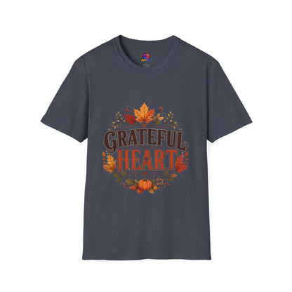 Grateful Heart T-Shirt — Autumn Leaves Thanksgiving Tee