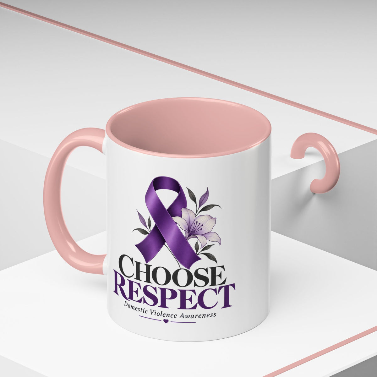 Choose Respect - Domestic Violence Awareness Coffee Mug (Accent, 11/15oz)