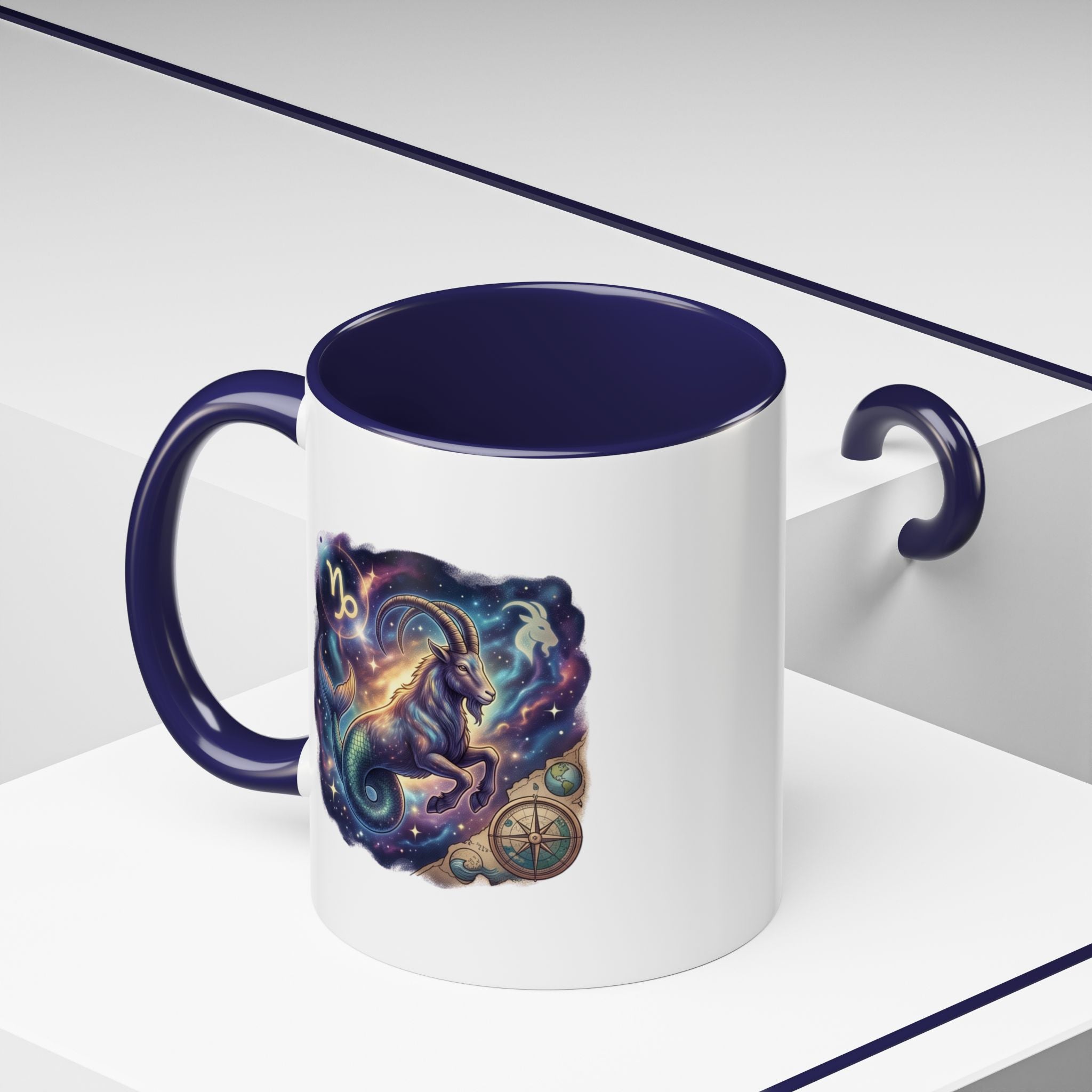 Capricorn Zodiac Coffee Mug — Celestial Goat Astrology Accent Mug