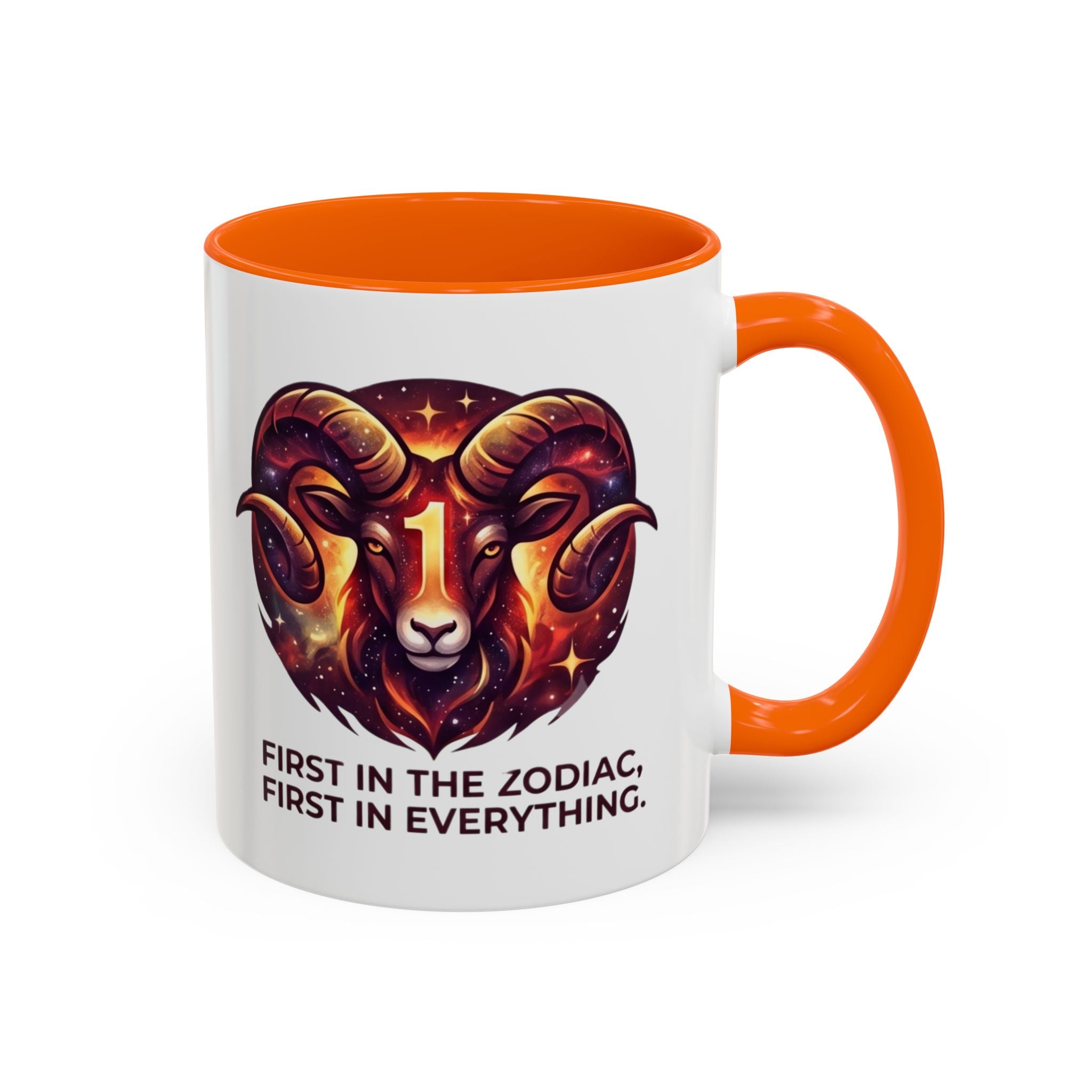 Aries Zodiac Coffee Mug — "First in the Zodiac, First in Everything" Accent Mug