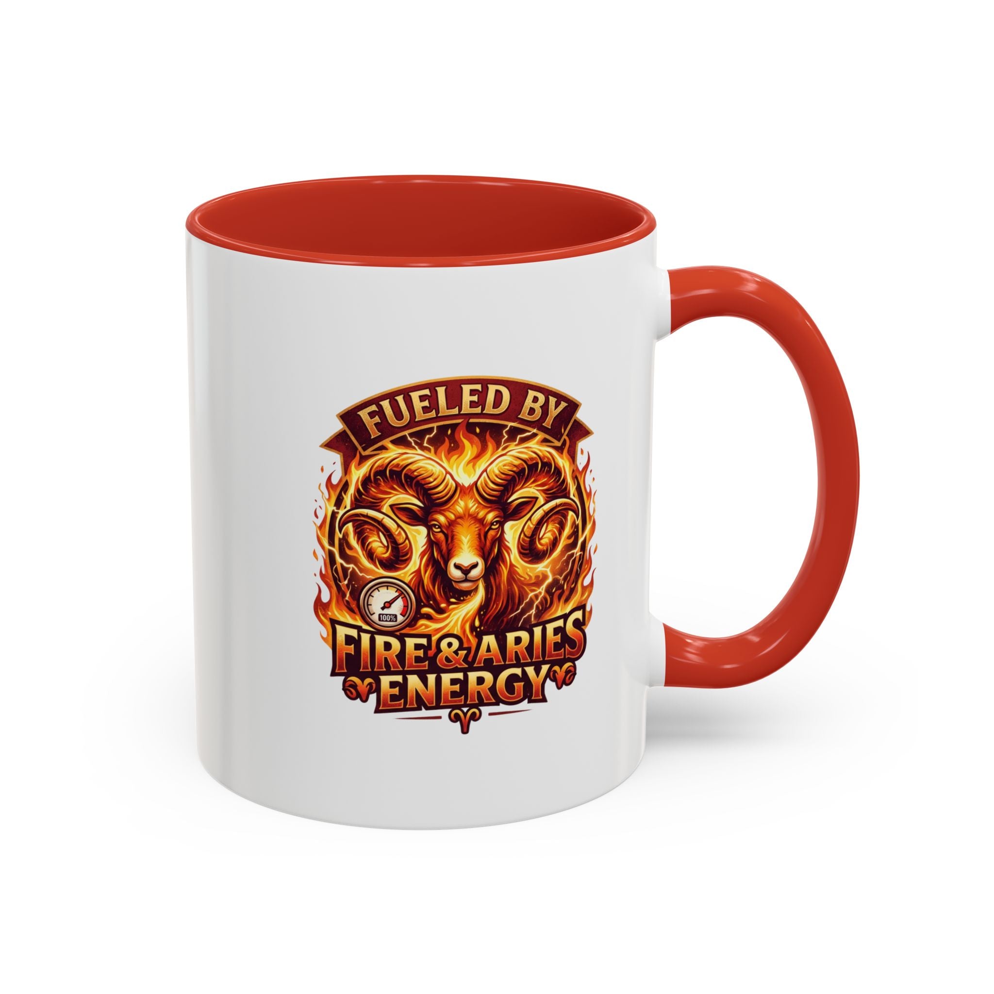 Fueled by Fire & Aries Energy Mug – Zodiac Ram Coffee Cup