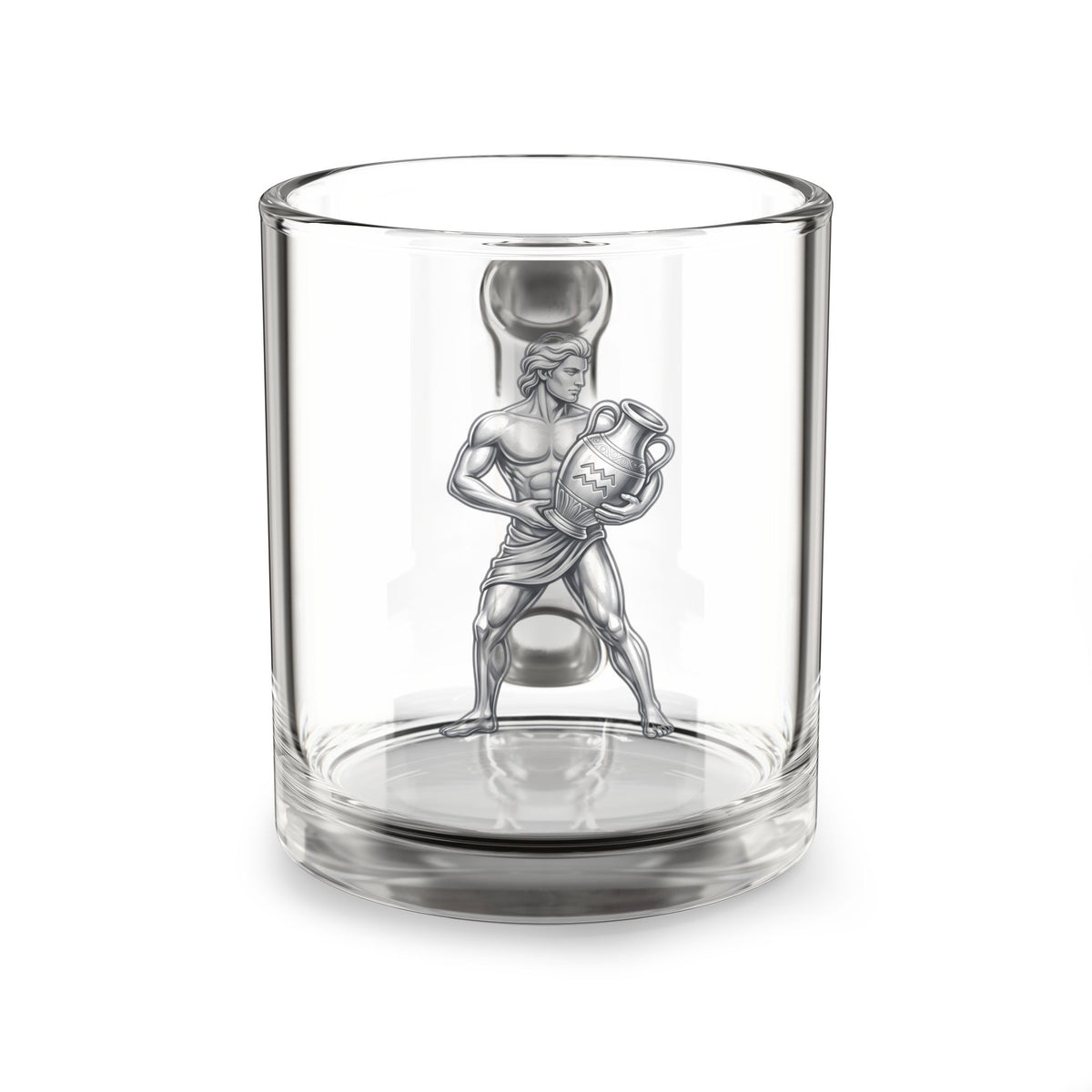 Aquarius Zodiac Glass Mug — 10oz Horoscope Coffee Cup with Water-Bearer Design