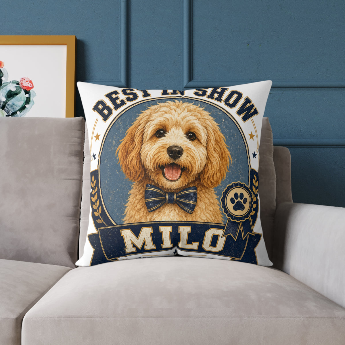 Best in Show Personalized Dog Pillow — Milo Bailey Dog Dad Mom  Milo Custom Pet Throw Pillow