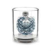 Cancer Glass Mug — Ocean Crab Illustration 10oz