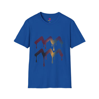 Dripping Mountain Graphic Tee — Vaporwave Sunset T-Shirt