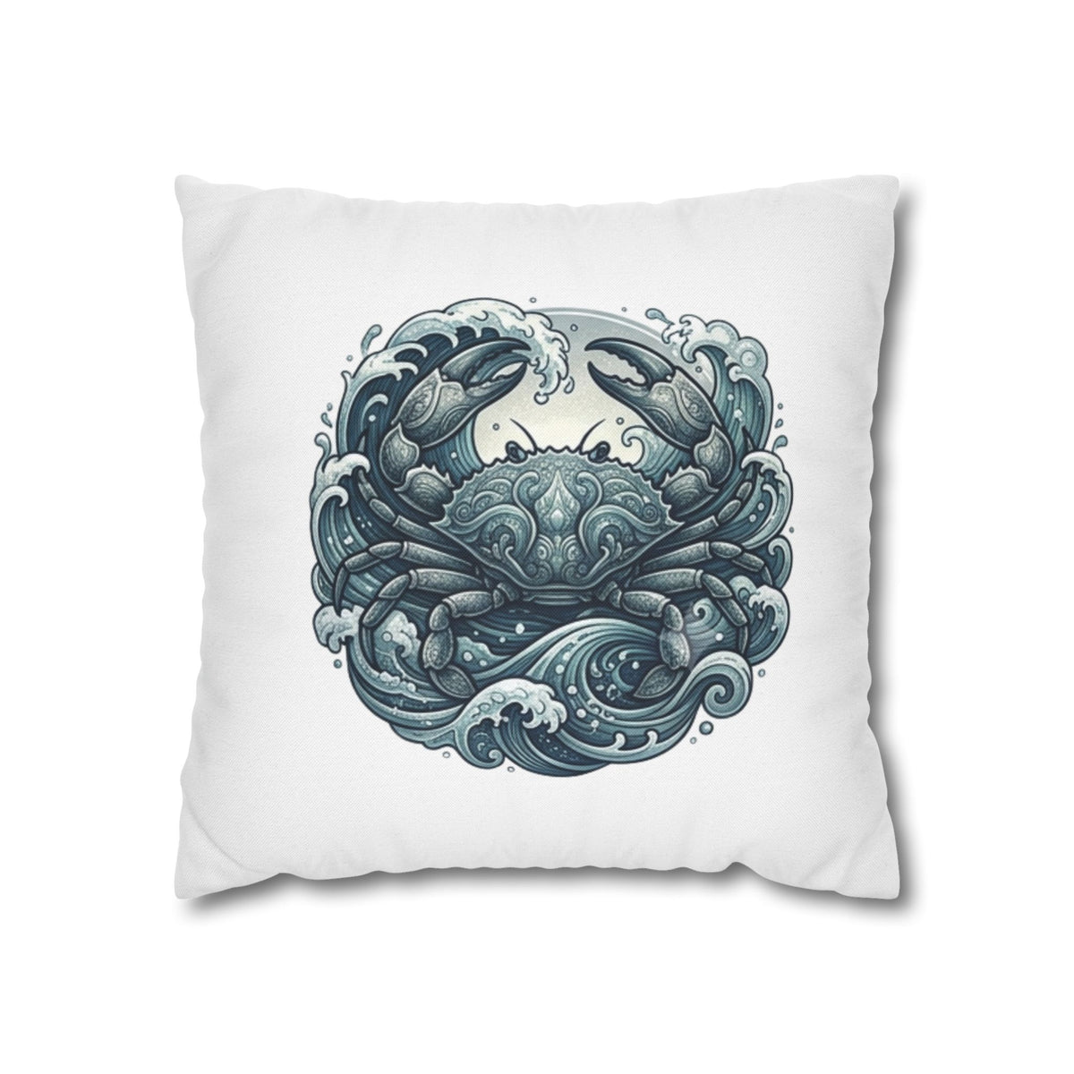 Cancer Zodiac Ocean Crab Decorative Pillowcase — Nautical Coastal Accent
