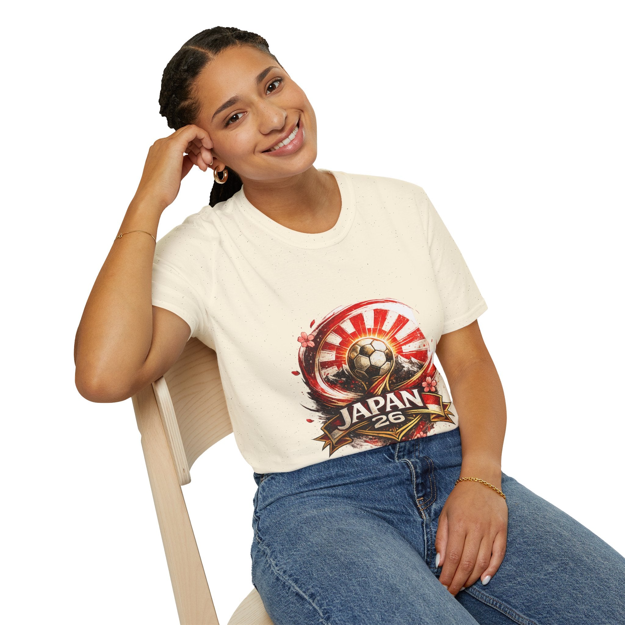 Japan Soccer T‑Shirt — Rising Sun Football Graphic