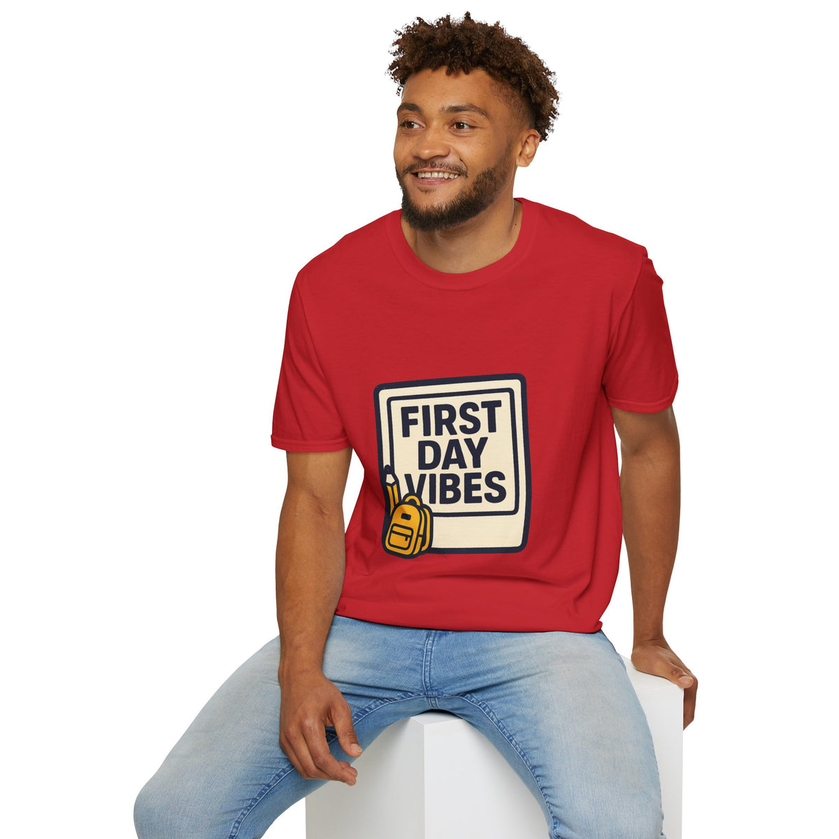 First Day Vibes T-Shirt — 'First Day' Retro Badge Tee - Trending Now - September 2026
