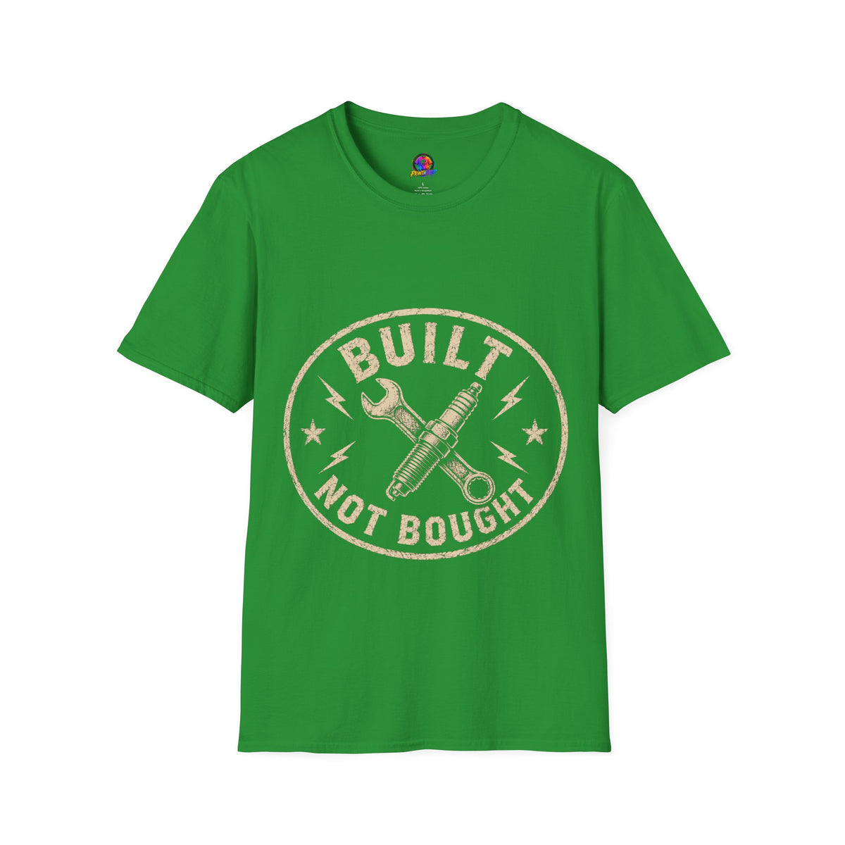 T-Shirt — "Built Not Bought" Vintage Mechanic Graphic