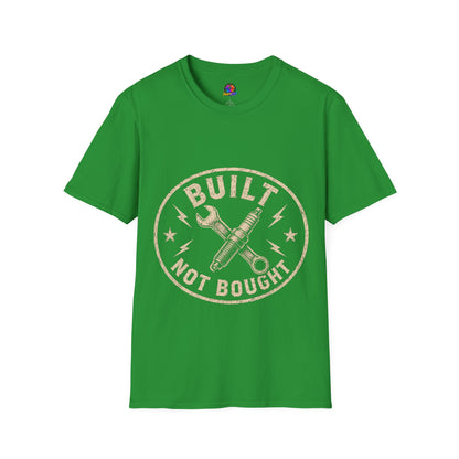 T-Shirt — "Built Not Bought" Vintage Mechanic Graphic