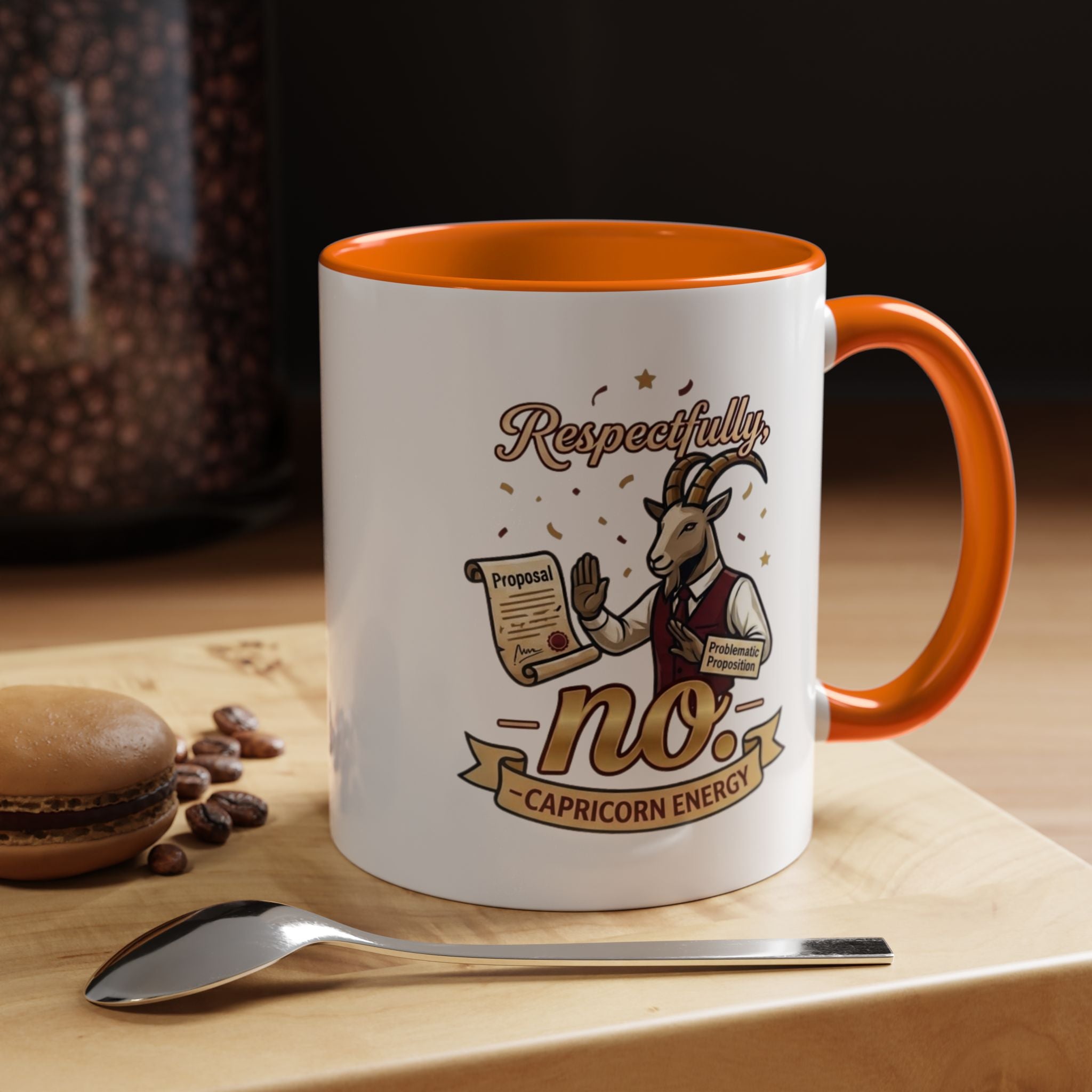 Respectfully No Capricorn Energy Coffee Mug — Zodiac Goat Astrology Gift (11/15oz)