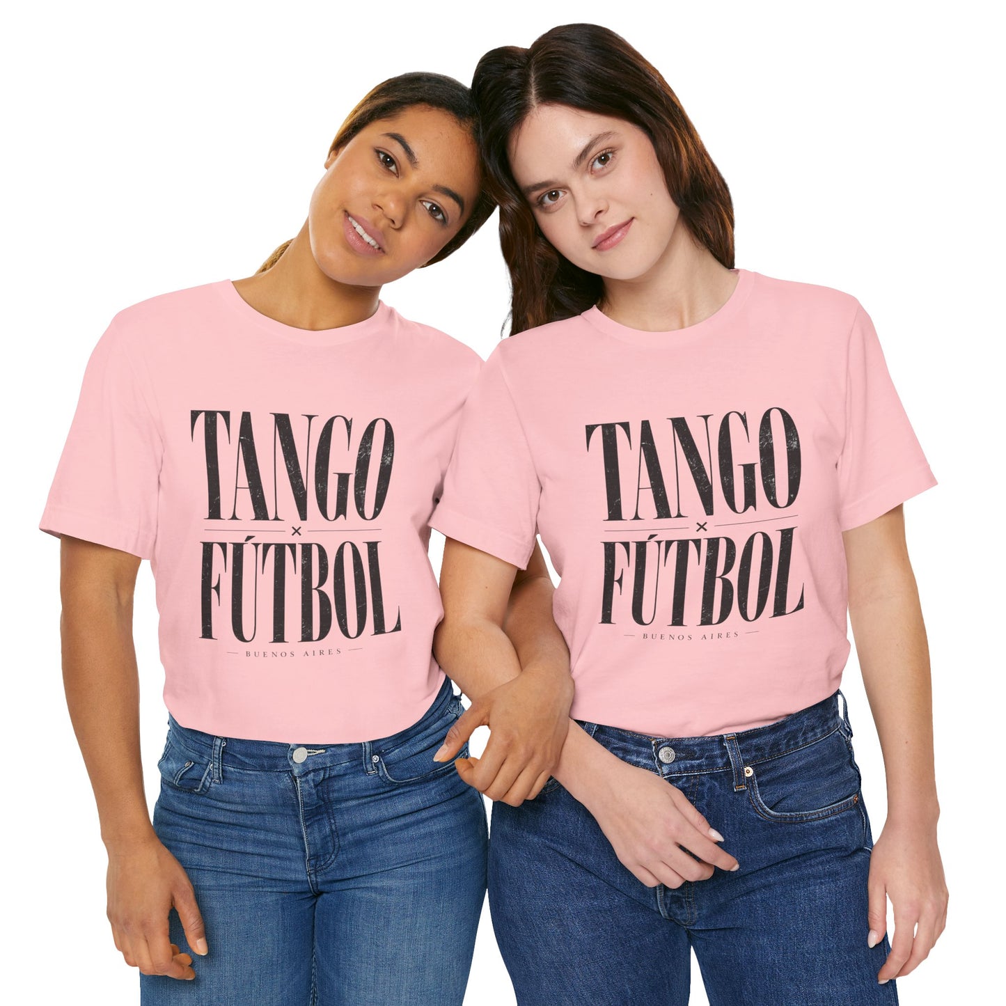 Argentina - Tango y Fútbol Graphic Tee - Bold Serif Soccer & Dance Shirt