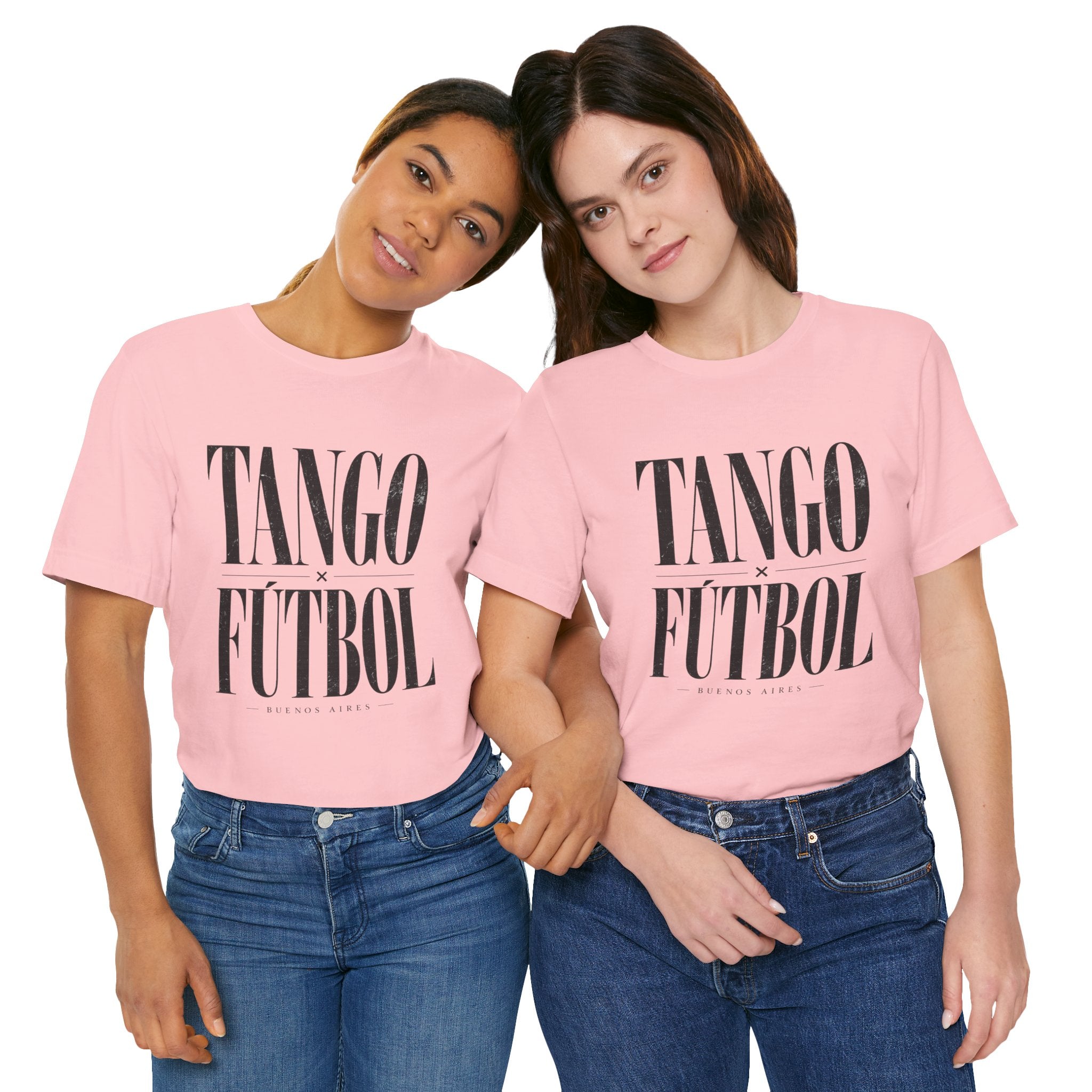 Argentina - Tango y Fútbol Graphic Tee - Bold Serif Soccer & Dance Shirt